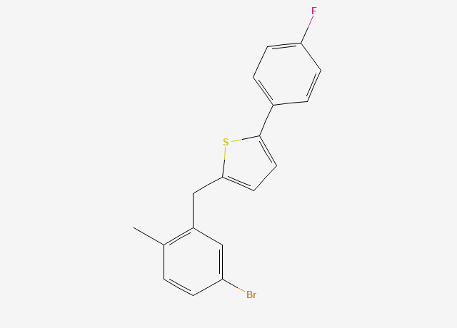 2-(5-Bromo-2-Methylbenzyl)-5-(4-fluorophenyl)thiophene structure