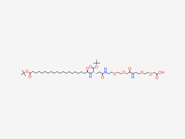 tBuO-C20-L-Glu(AEEA-AEEA-OH)-OtBu structure