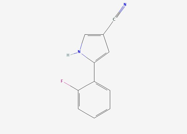 5-(2-fluorophenyl)-1H-pyrrole-3-carbonitrile structure