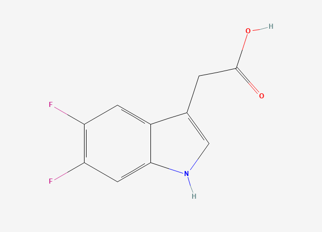 5,6-Difluoro-1H-indole-3-acetic acid structure