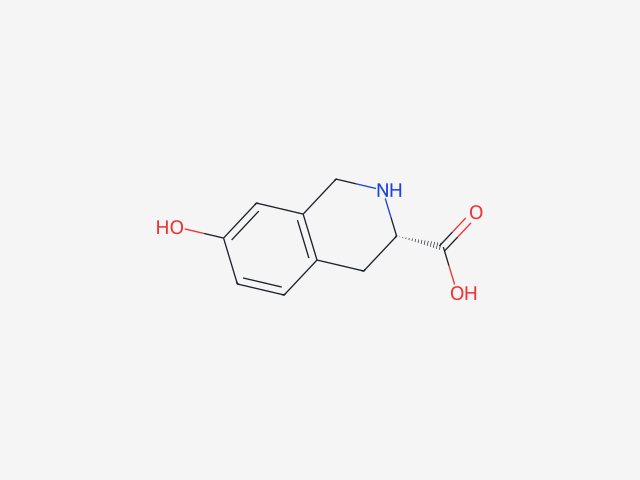 L-7-羟基-1,2,3,4-四氢异喹啉-3-甲酸 结构式