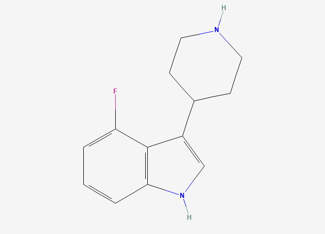 4-Fluoro-3-(4-piperidinyl)-1H-indole structure
