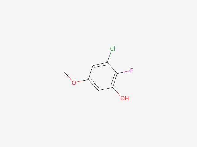 3-Chloro-2-fluoro-5-methoxyphenol structure
