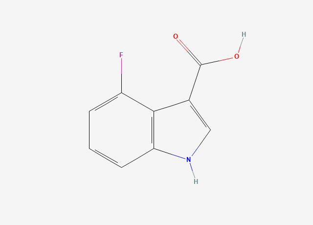 4-Fluoro-1H-indole-3-carboxylic acid structure