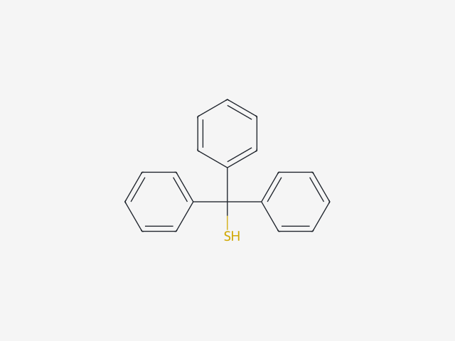 Triphenylmethanethiol structure