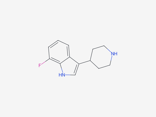 7-氟-3-(哌啶-4-基)-1H-吲哚 结构式