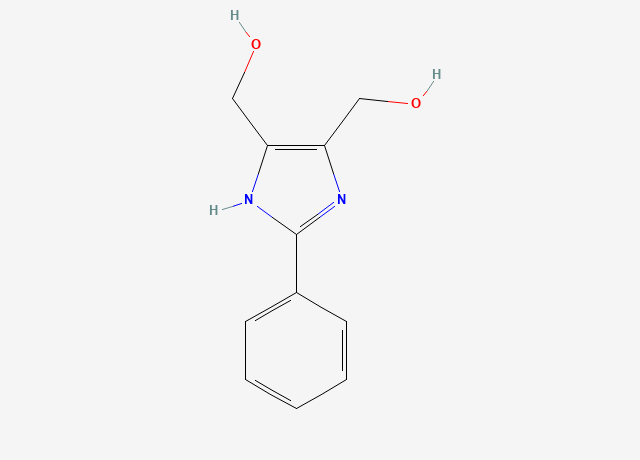 4,5-bis(hydroxymethyl)-2-phenyl-1H-imidazole structure