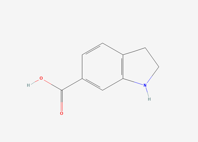 2,3-Dihydro-1H-indole-6-carboxylic acid structure