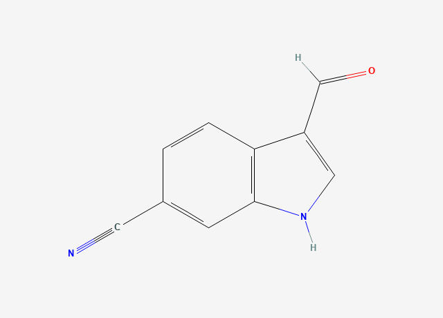 3-Formyl-1H-indole-6-carbonitrile structure
