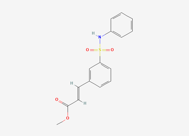 N-苯基-3-烯丙酸甲酯苯磺酰胺 结构式
