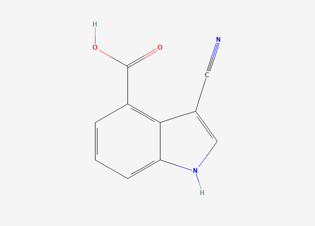 3-Cyanoindole-4-carboxylic acid structure