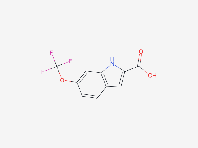 6-(三氟甲氧基)-1H-吲哚-2-甲酸 结构式